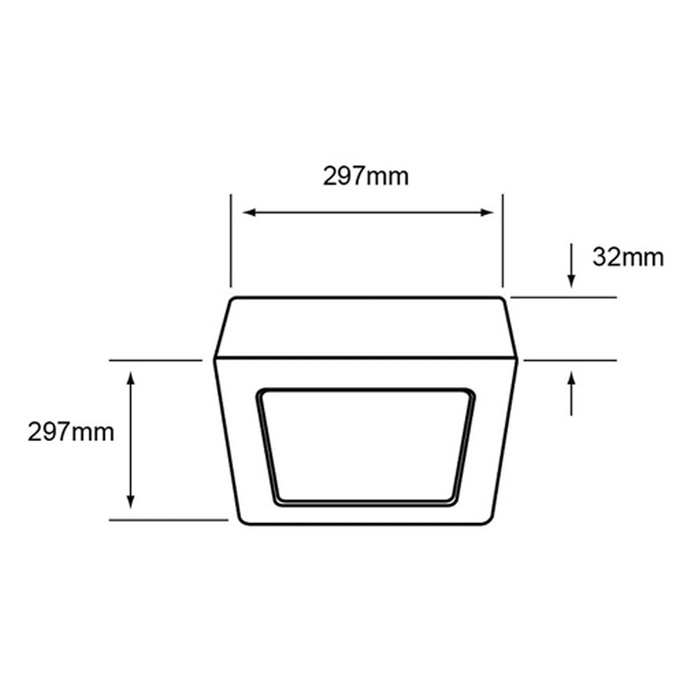 LÁMPARA DE INTERIOR LED ALGEDI IV TECNOLITE PARA SOBREPONER 24W LUZ DE DÍA