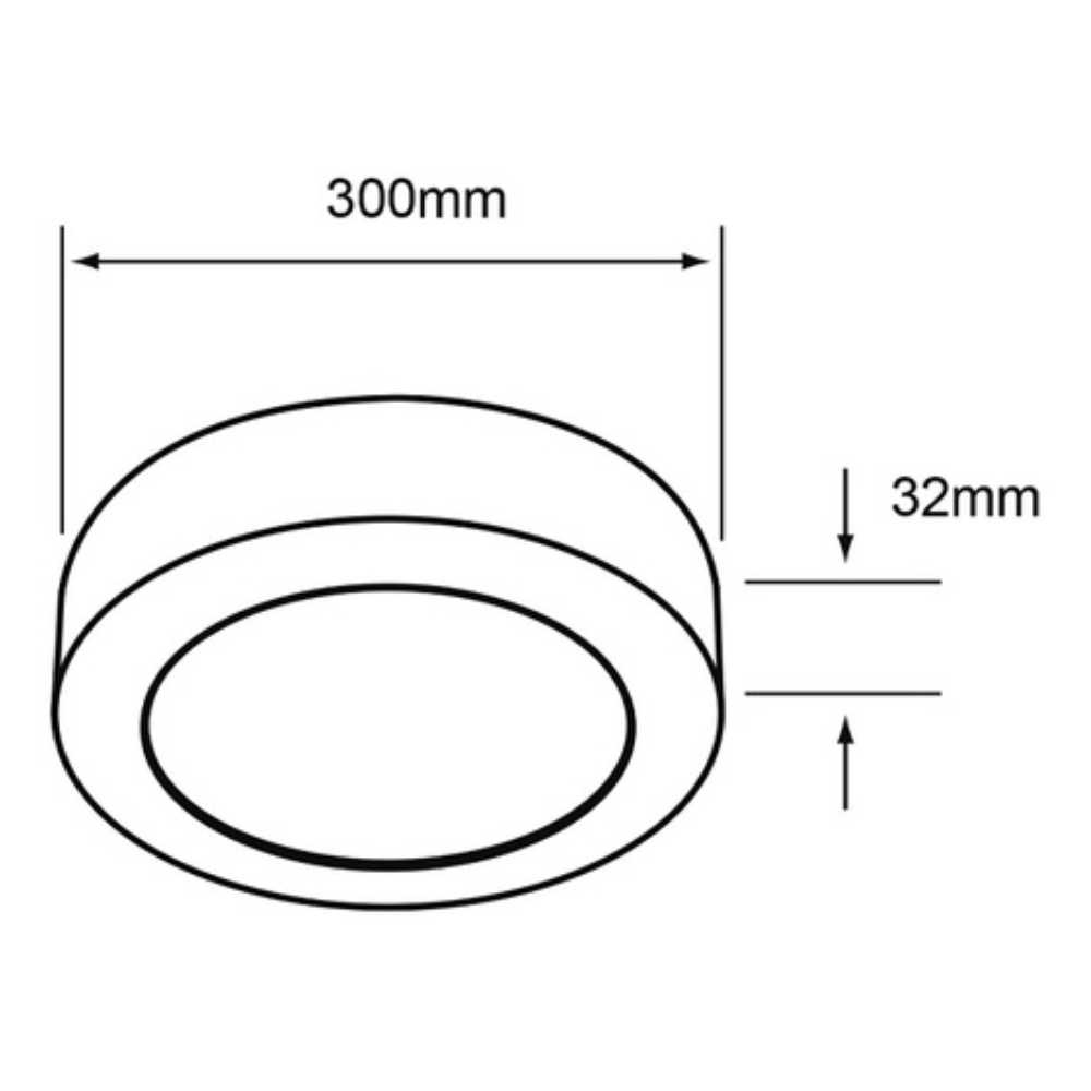 LAMPARA PLAFON LED TECHO 24 W LUZ CALIDA BRILLANTE INTERIORES NO ATENUABLE LED INTEGRADO 24PTLLEDR30MVB