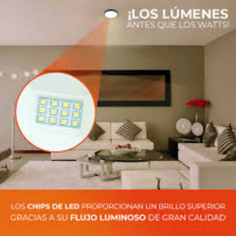 KIT DE 3 LUMINARIOS REDONDOS LED PARA SOBREPONER 24W 3000K 100-240V COLOR NEGRO TECNOLITE