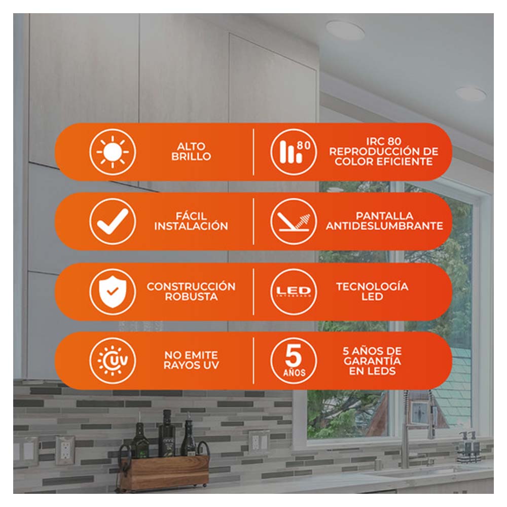 LUM LED SOBREPONER REDONDO 24W 6500K 100-240V NEGRO