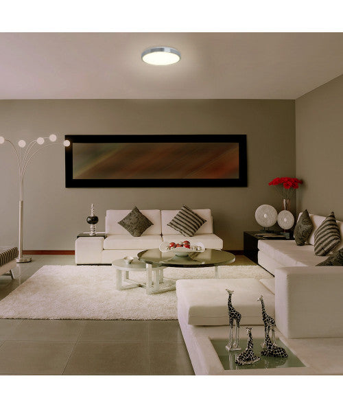 LUMINARIO SOBREPONER TECHO INT. LED 24W/100-240V. B.C. 3000K PLAST. SATINADO ACHERNAR I *** EXHIBIDO ***