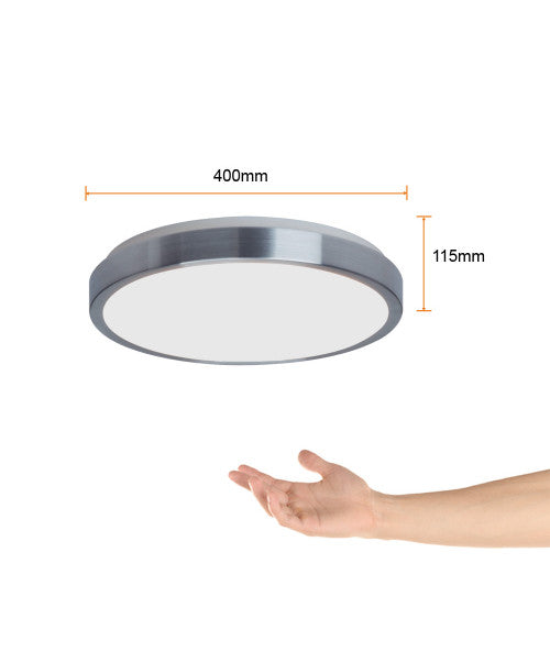 LUMINARIO SOBREPONER TECHO INT. LED 24W/100-240V. B.C. 3000K PLAST. SATINADO ACHERNAR I *** EXHIBIDO ***