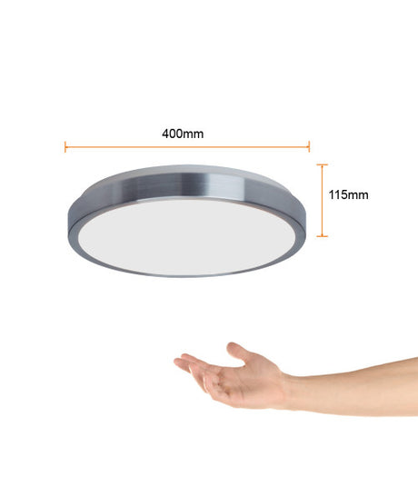 LUMINARIO SOBREPONER TECHO INT. LED 24W/100-240V. B.C. 3000K PLAST. SATINADO ACHERNAR I *** EXHIBIDO ***