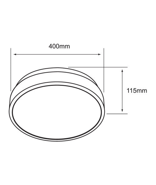 LUMINARIO SOBREPONER TECHO INT. LED 24W/100-240V. B.C. 3000K PLAST. SATINADO ACHERNAR I *** EXHIBIDO ***