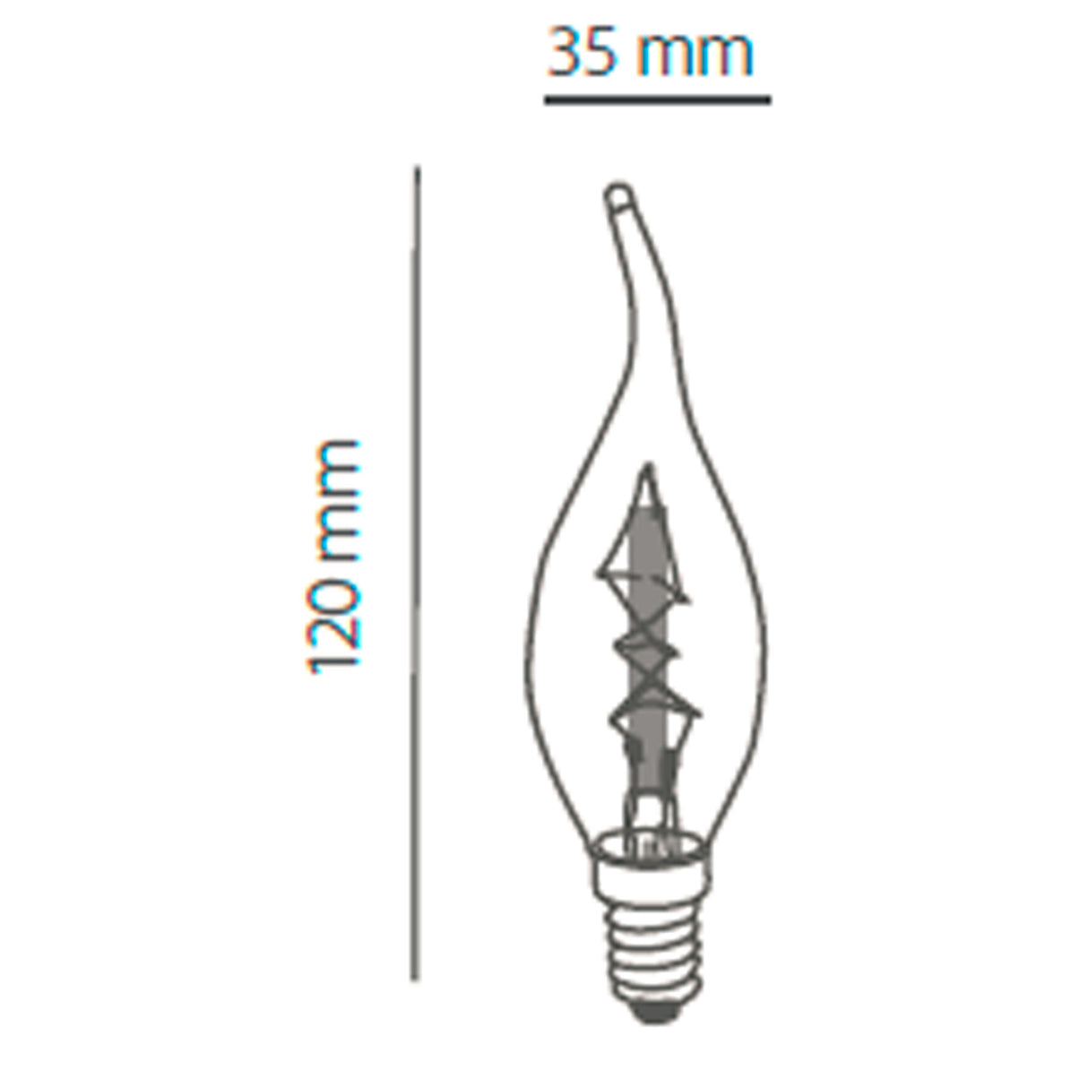 BOMBILLA INCANDESCENTE FLAMA 25W127VE27 *** EXHIBIDO ***