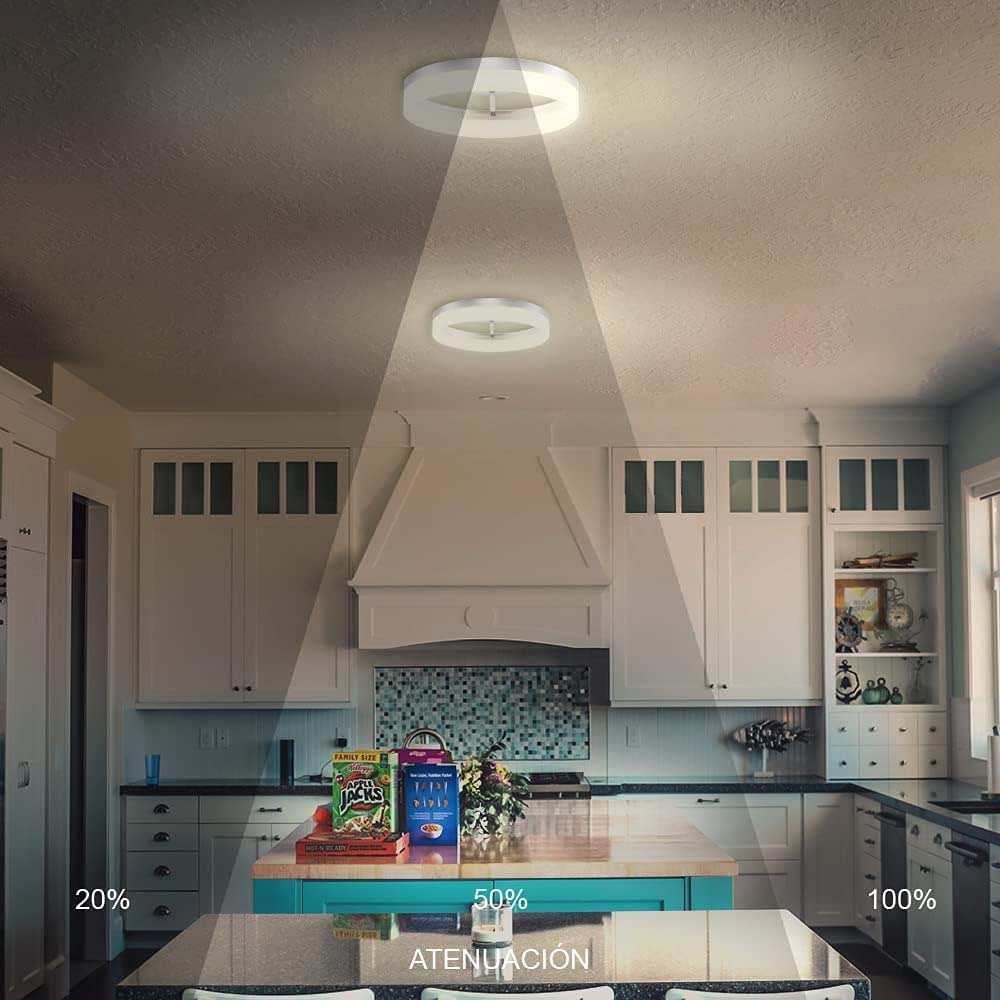 LÁMPARA DE INTERIOR LED KAITOS II TECNOLITE ATENUABLE PARA SUSPENDER 25W LUZ SUAVE CÁLIDA ***HAE2025***