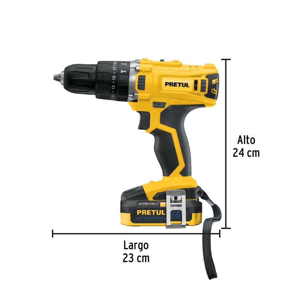 ROTOMARTILLO INALAMBRICO 1/2 20 V PRETUL ROTI-20P2