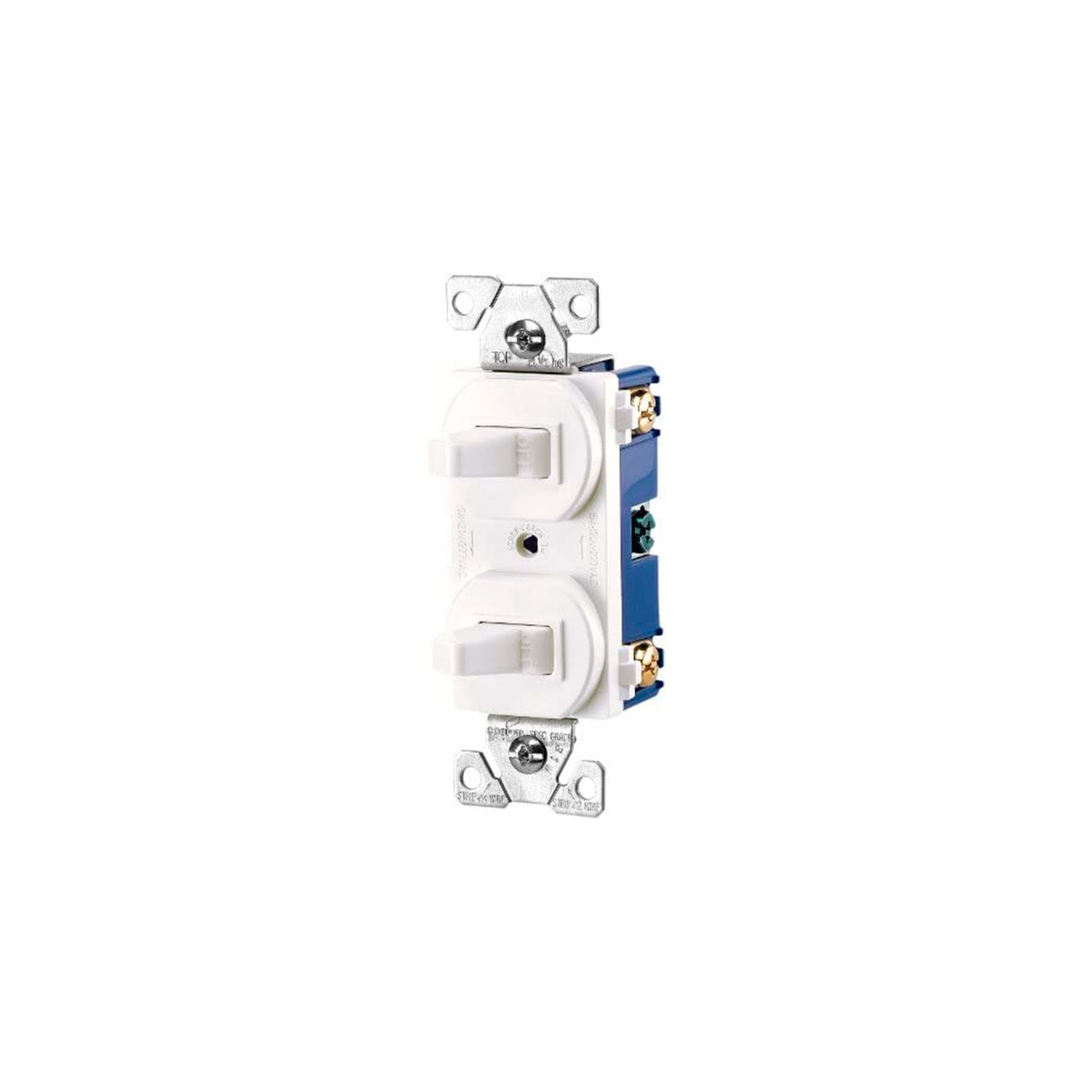 INTERRUPTOR DOBLE DECORATOR SENSILLO BCO 2P 3H 15A 120/277V 271W-BOX