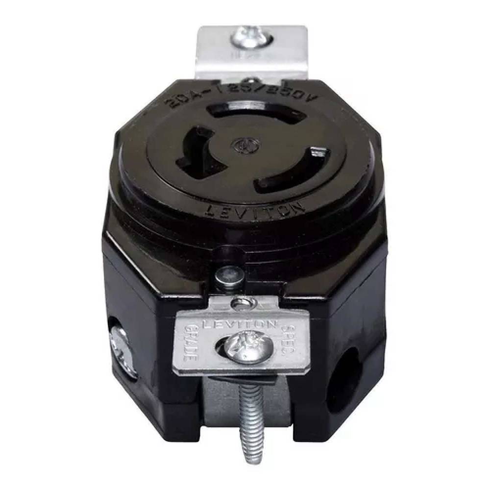 RECEPTACULO FIJO MEDIA VUELTA 4P 5H 30A 347/600V CONEXION A TIERRA MCA LEVITON