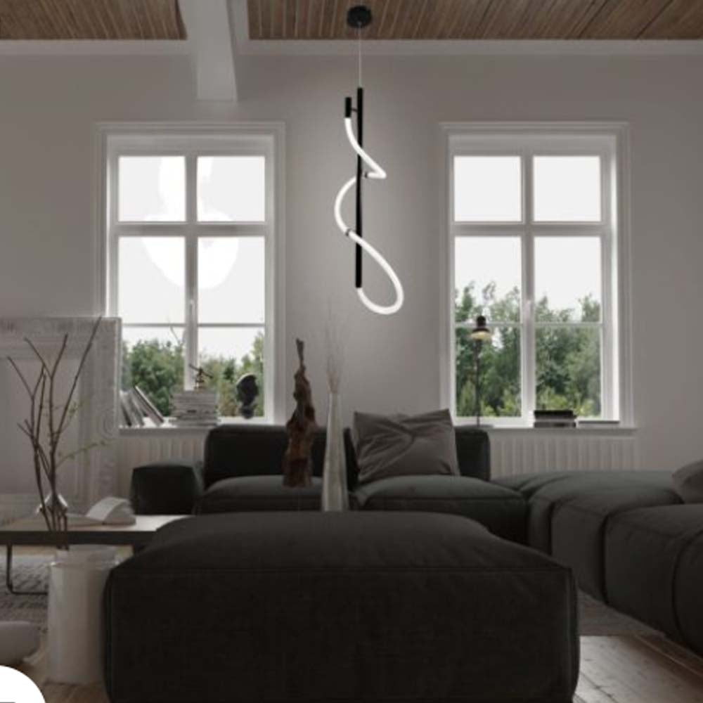 LUMINARIO COLGANTE DE LED 35W COLOR NEGRO ***SIN T.E***