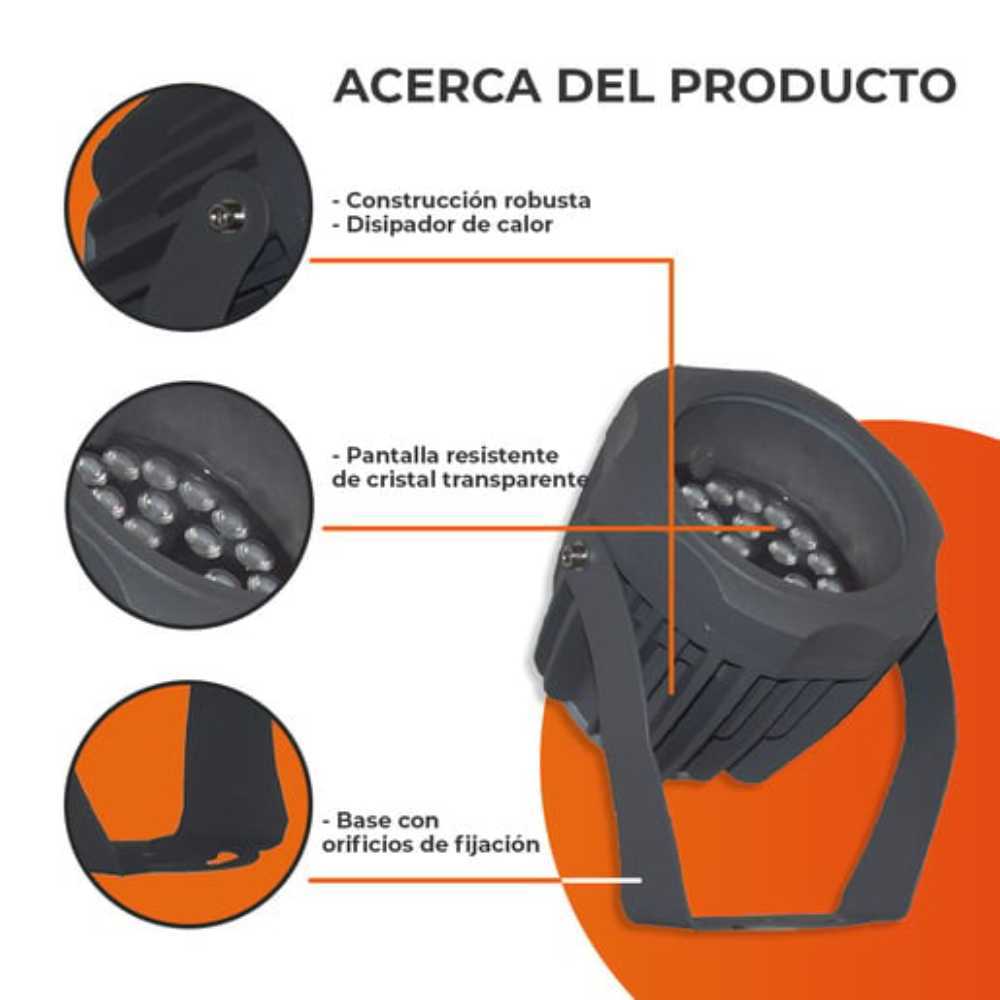 REFLECTOR LED EXTERIOR 28W LUZ DE LUNA COLOR VERDE IP66 IK08 NO ATENUABLE LED INTEGRADO TECNOLITE