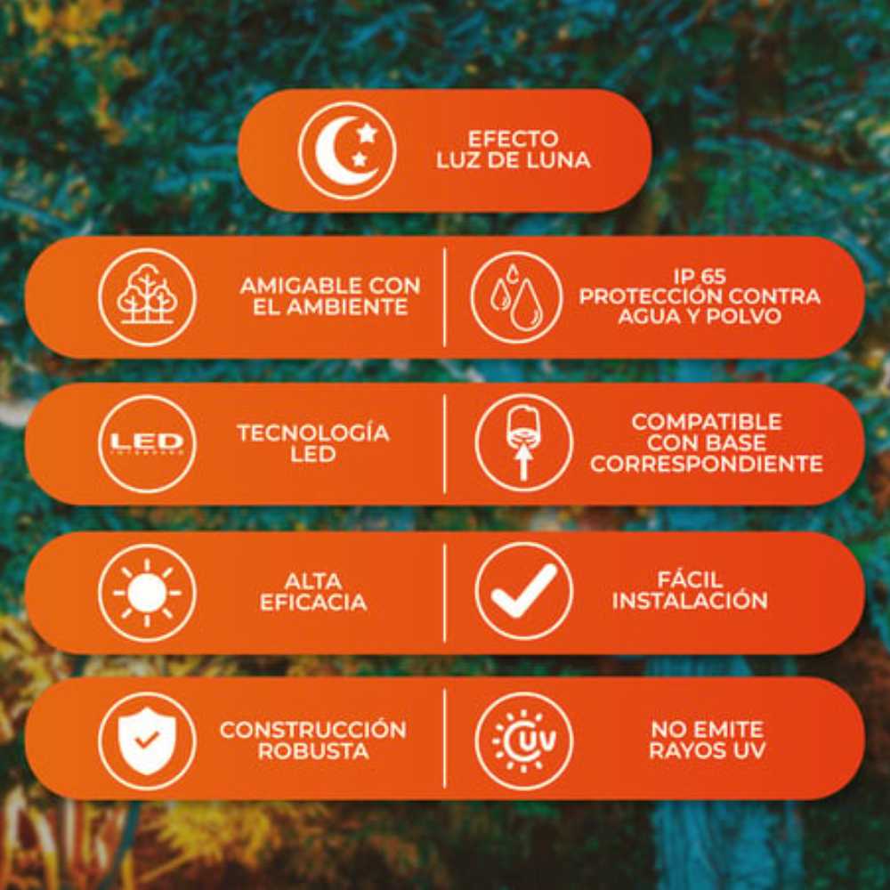 REFLECTOR LED EXTERIOR 28W LUZ DE LUNA COLOR VERDE IP66 IK08 NO ATENUABLE LED INTEGRADO TECNOLITE