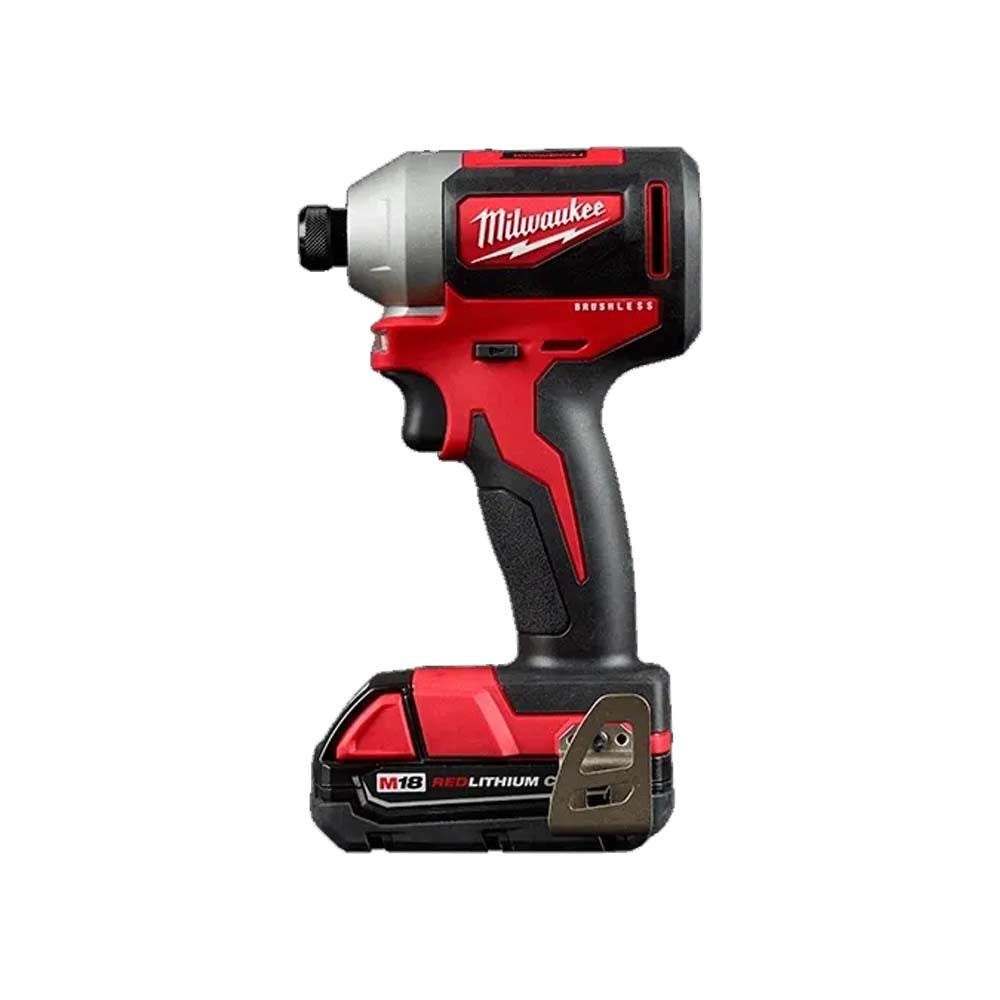 KIT HERRAMIENTAS SIN CARBONES M18: TALADRO ROTOMARTILLO 1/2" DESTORNILLADOR DE IMPACTO HEXAGONAL 1/4" 2 BATERIAS 18V. 2AMP M18 CARGADOR DE BATERIA MULTIPLE M12 Y M18 MILWAUKEE *** PASA AL 361022CT ***