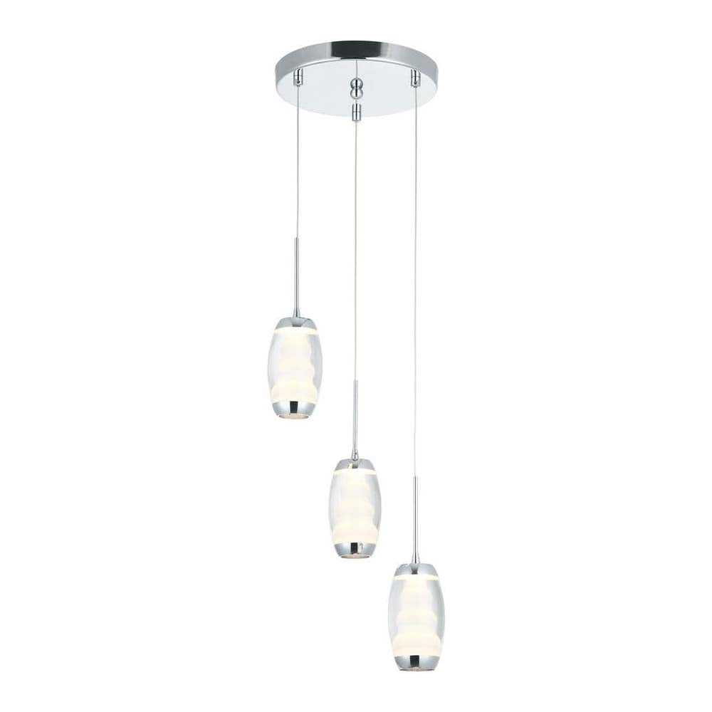 LUMINARIO COLGANTE MAYA 3X5W ACABADO CROMODO MCA  TECNO HOME *** HA. LUMI ***