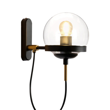 LUM PARED 1 LUZ 60W INCANDECENTE E26 NEGRO *** HA. LUMI ***