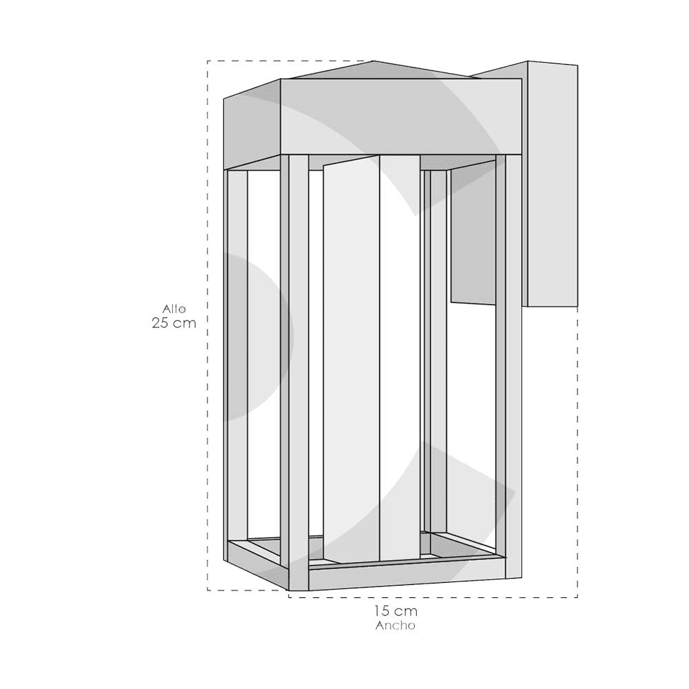LUM PARED 1 LUZ 6W LED G9 NEGRO *** HA. LUMI ***