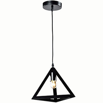 LUMINARIA COLGANTE VG05-001 ESTILO VINTAGE DIAMETRO 25 CMS ALTURA 90 CMS METAL NEGRO 1 X E26