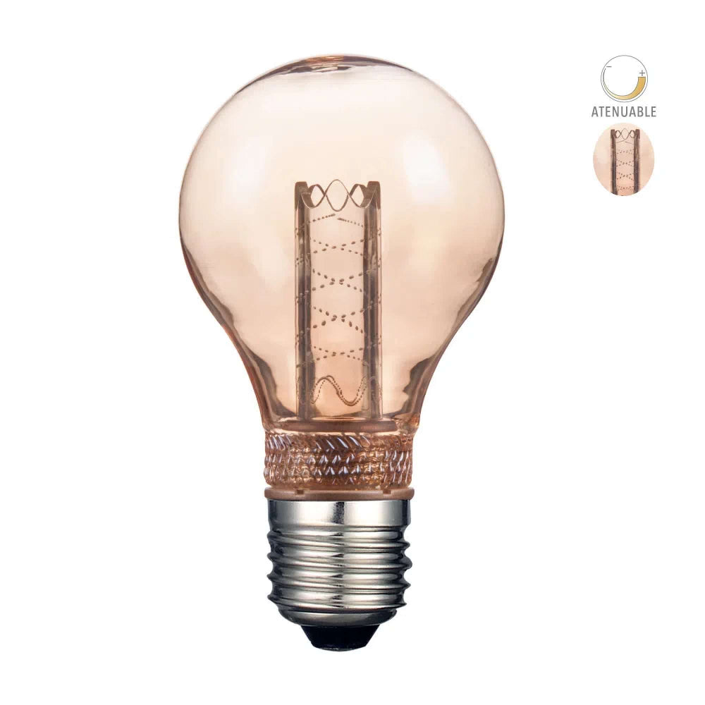 FOCO LED TECNOLITE ADHAFERA TIPO VINTAGE 2.3W LUZ SUAVE CÁLIDA BASE E27 ATENUABLE FILAMENTO HORIZONTAL*** HAE ***