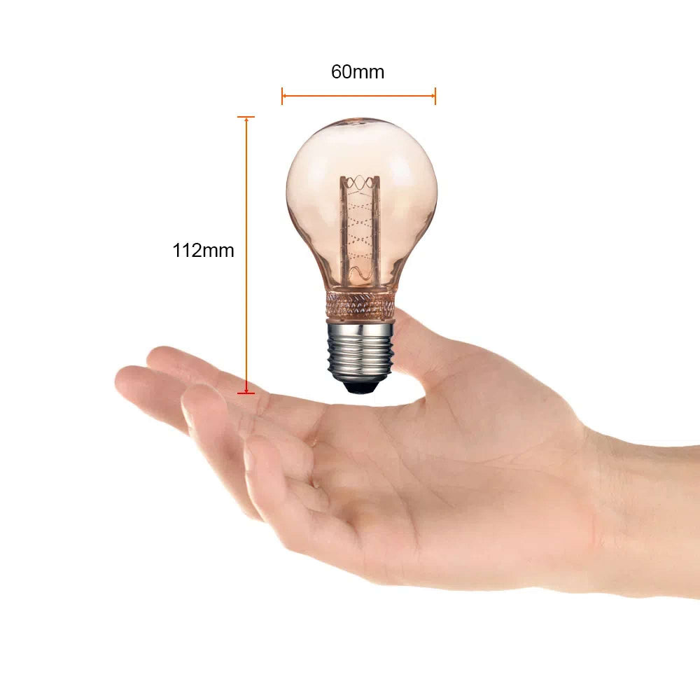 FOCO LED TECNOLITE ADHAFERA TIPO VINTAGE 2.3W LUZ SUAVE CÁLIDA BASE E27 ATENUABLE FILAMENTO HORIZONTAL*** HAE ***