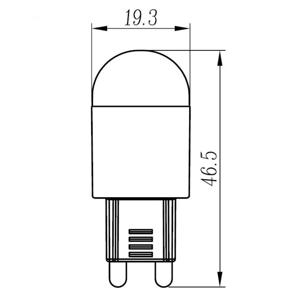 FOCO LED TECNOLITE ERIDANI II AMPOLLETA 2W LUZ SUAVE CÁLIDA BASE G9 NO ATENUABLE