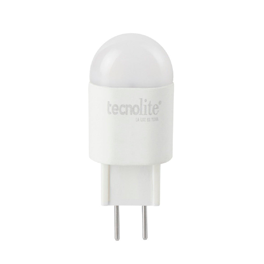 FOCO LED TECNOLITE TIPO AMPOLLETA 127V / 2W LUZ SUAVE CÁLIDA BASE GY6.35