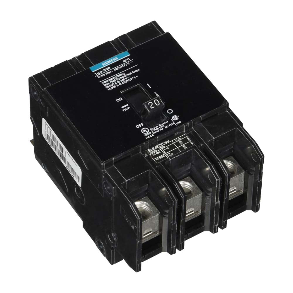 INTERRUPTOR BQD 3X20A/440V. BQD320 A7B10000001119 A7B10000022585 SIEMENS