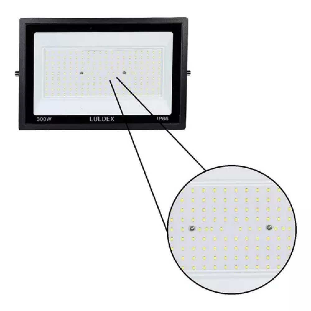 LUMINARIO EXT LED 300W 100-240V 34000LM 6500K NGR***HAE2025***