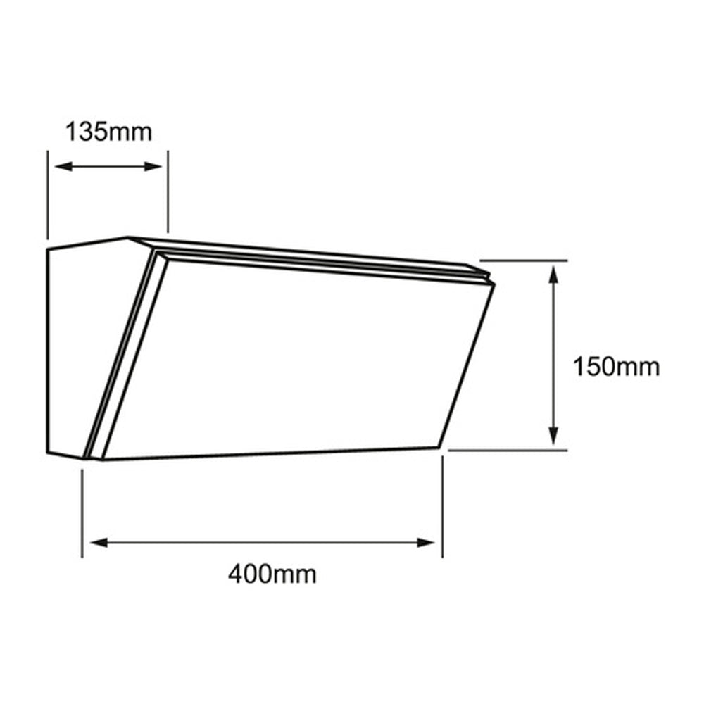 LUMINARIO EXT. LED SOBREP. MURO 30W/100-240V. 3000K GRIS LUZ SUAVE CALIDA MALMOK I