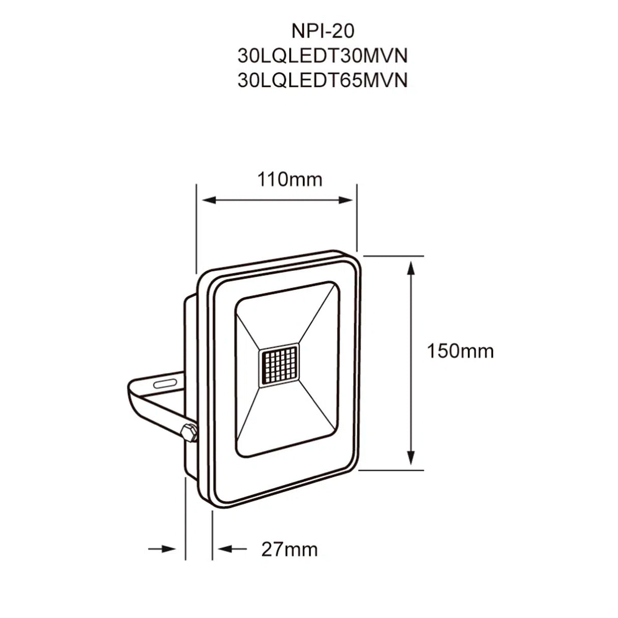 REFLECTOR LED ZIBAL III TECNOLITE EXTERIOR 30W LUZ SUAVE CÁLIDA IP65 IK07 LED INTEGRADO PASA A 30LQLEDY30MVN *** EXHIBIDO ***