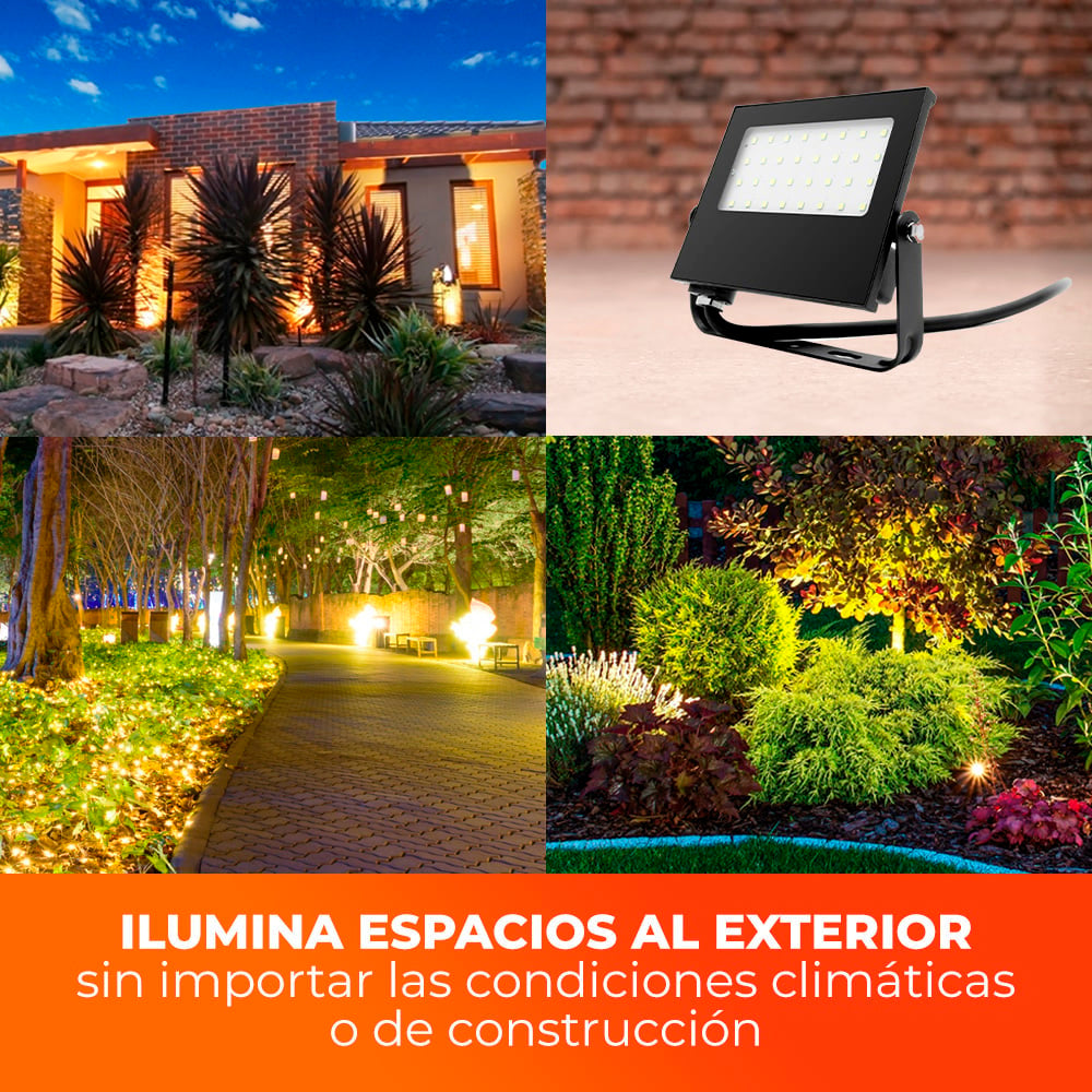 REFLECTOR EXT LED 30W 100-240V 2700LM 3000K NGR ***HAE2025***