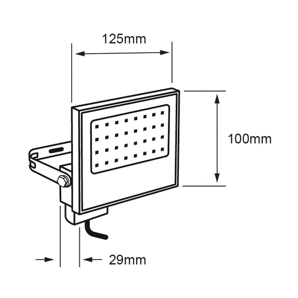 REFLECTOR EXT LED 30W 100-240V 2700LM 3000K NGR ***HAE2025***