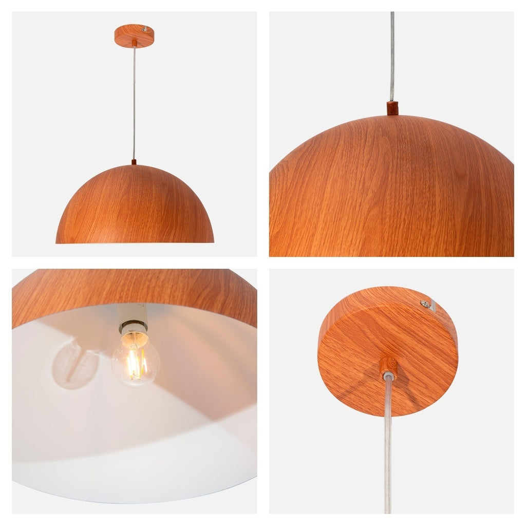 LAMPARA COLGANTE MADERA OSCURO E27 60W 1 LUZ *** HA. LUMI ***