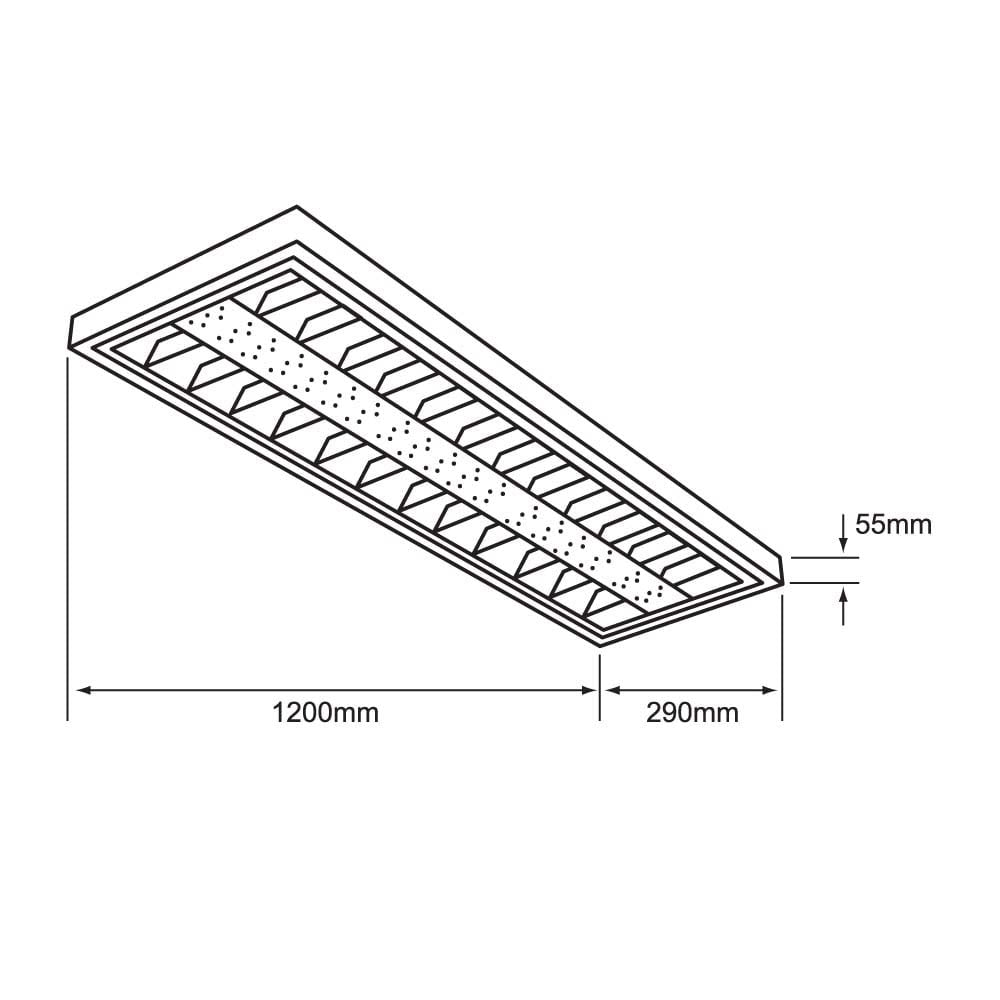 LÁMPARA DE INTERIOR LED TECNOLITE MONTISI V PARA SOBREPONER 32W LUZ BLANCA NEUTRA BASE G5 ***TECNOLITE HAE***