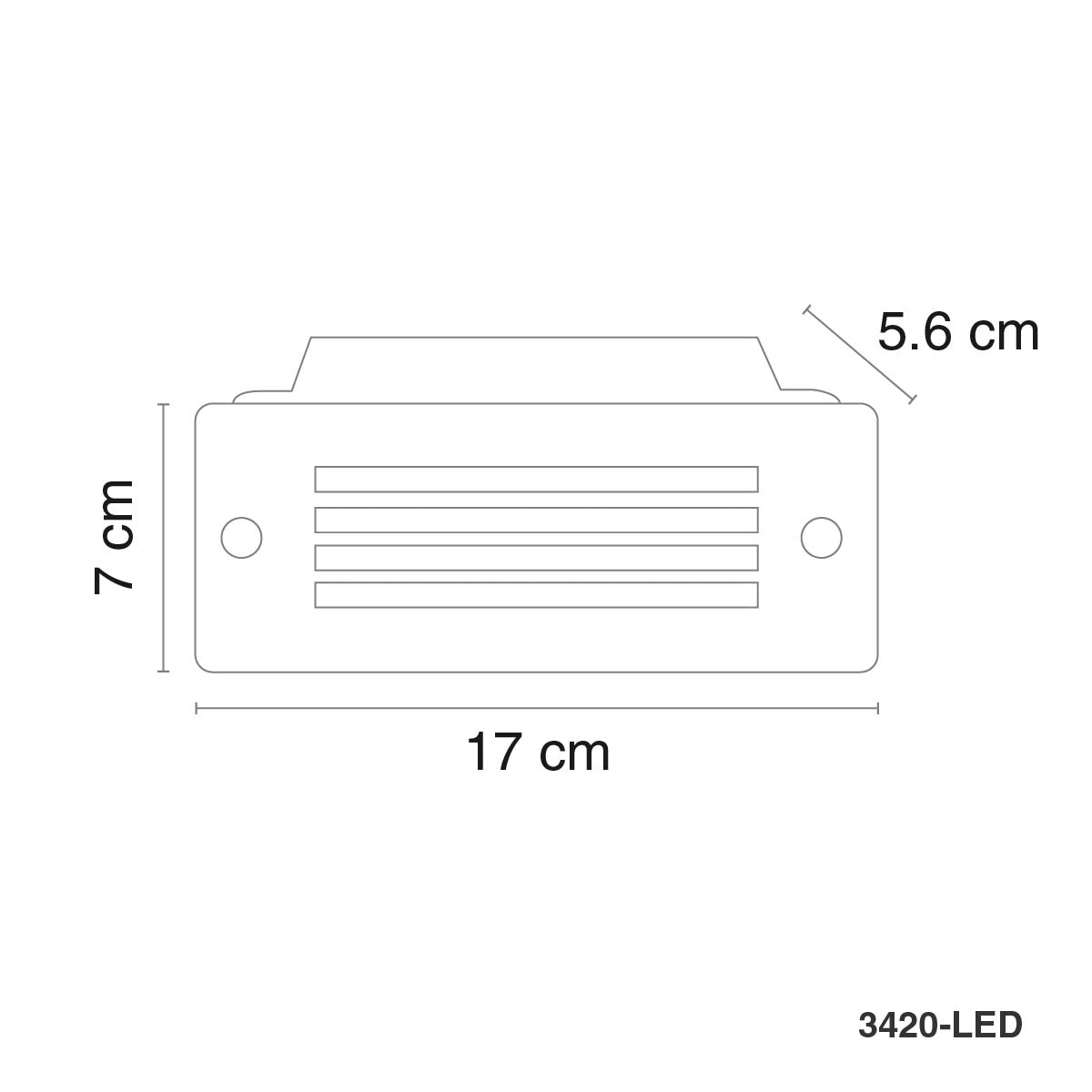 LUMINARIA LED DE CORTESIA CALUX 1.6W 100-240V 3000K 70LM IP65 ACABADO ACERO INOXIDABLE 3420-LED