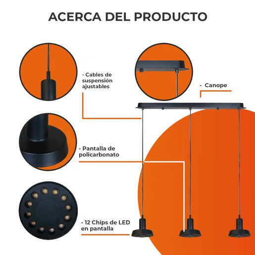LUMINARIO INTLED35W100-240V1450LM30KNGR
