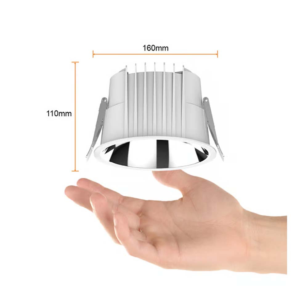 LAMPARA EMPOTRABLE DOWNLIGHT LED 35 W LUZ BLANCA CONFIGURABLE ATENUABLE IP54