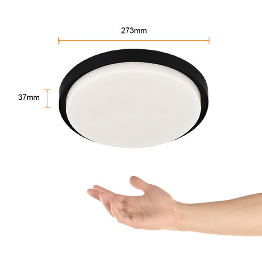PLAFON LED SOBREP. TECHO 35W/127V. 3000K ALUM. NEGRO NENQUE III ***TECNOLITE HAE***