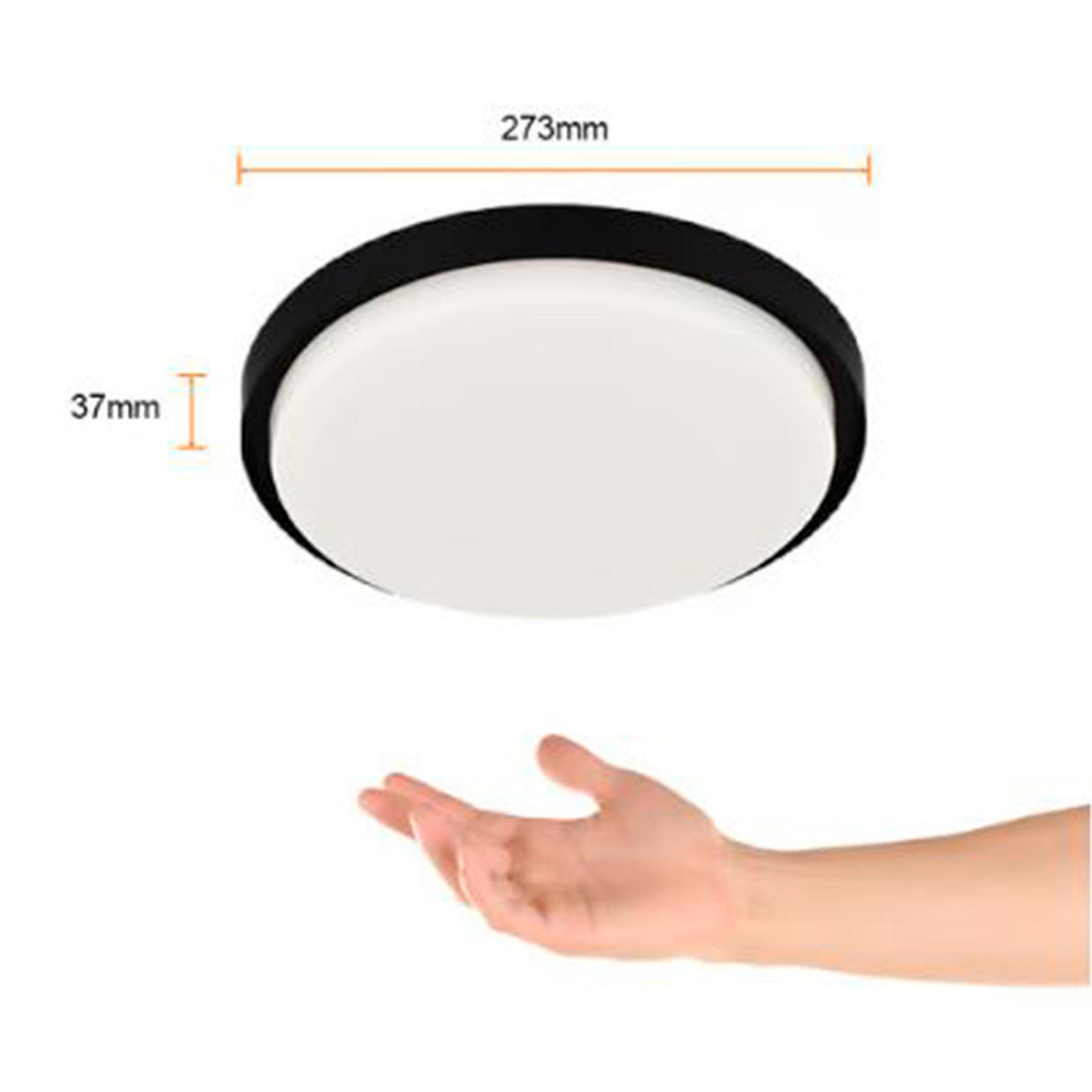 PLAFON LED SOBREP. TECHO 35W/127V. 3000K ALUM. NEGRO NENQUE III ***TECNOLITE HAE***