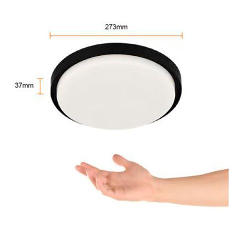 PLAFON LED SOBREP. TECHO 35W/127V. 3000K ALUM. NEGRO NENQUE III ***TECNOLITE HAE***