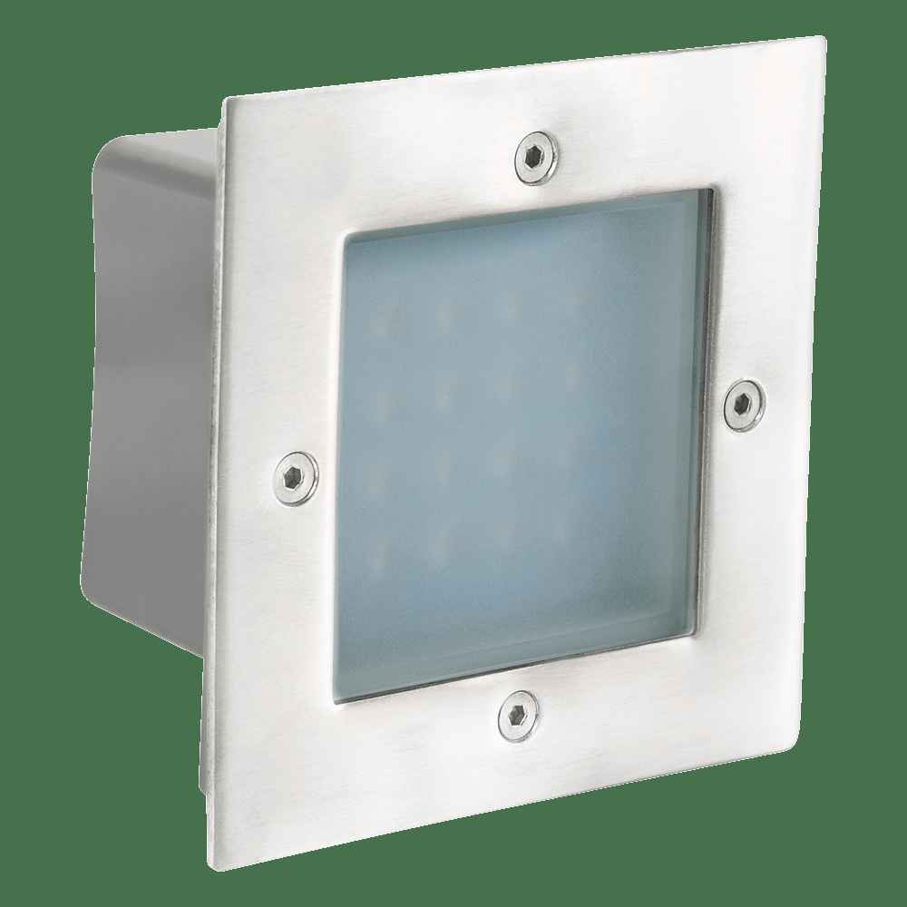 LUMINARIA LED DE CORTESIA CALUX 1.6W 100-240V 3000K 70LM IP65 ACABADO ACERO INOXIDABLE 3620-LED