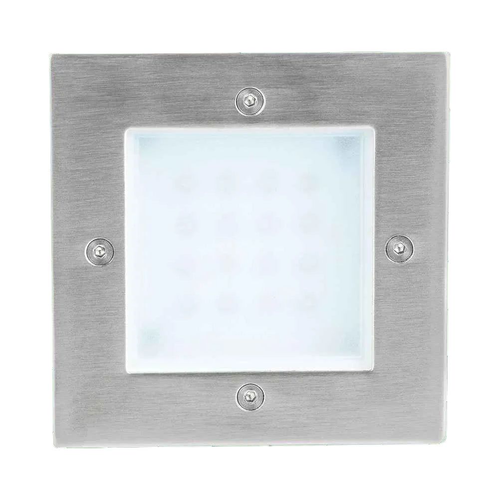 LUMINARIA LED DE CORTESIA CALUX 1.6W 100-240V 3000K 70LM IP65 ACABADO ACERO INOXIDABLE 3620-LED