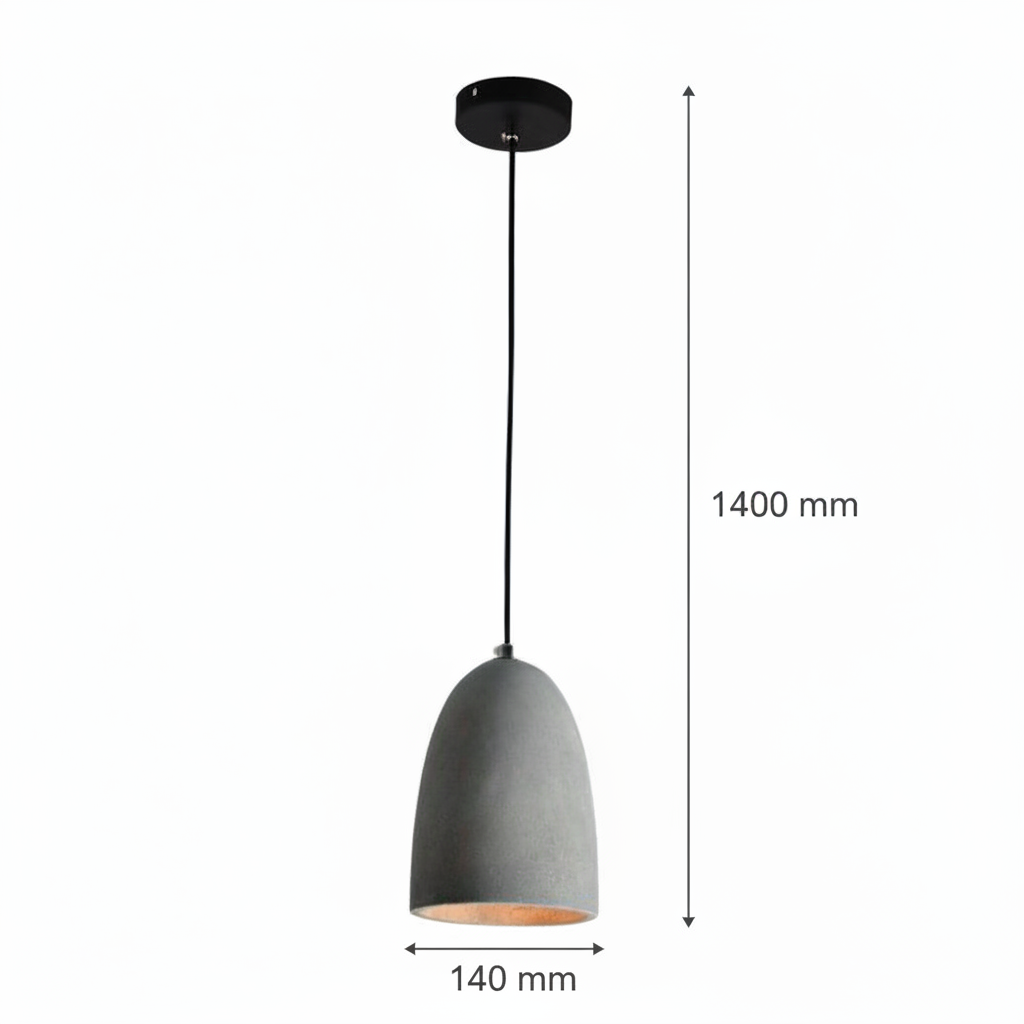 LUMINARIA COLGANTE CONCRETO 1X60W. RIGEL