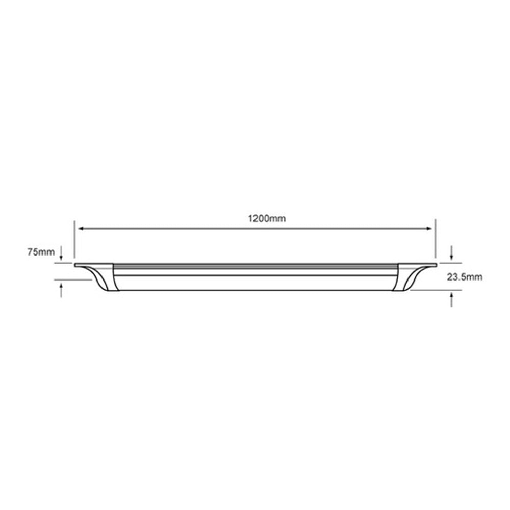 LAMPARA REGLETA LED 1.20 M SOBREPONER 36 W LUZ BLANCA NEUTRA NO ATENUABLE LED INTEGRADO 36FLCPLED40MVSB