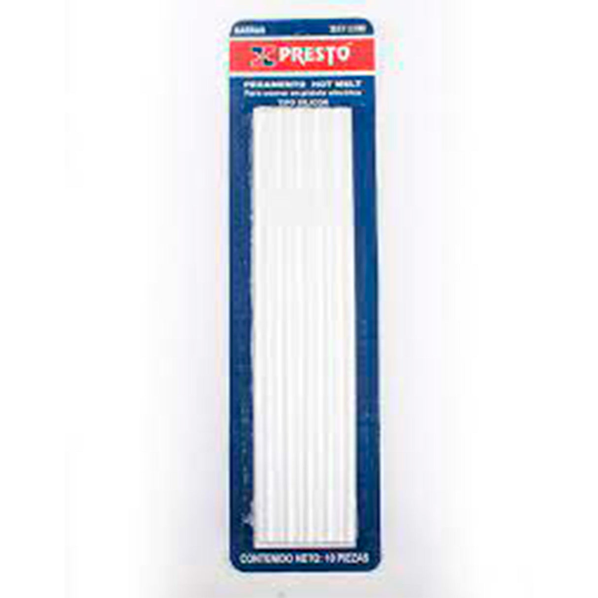 BARRITAS DE SILICON PARA PISTOLA ELECTRICA 20.3CM X 5/16" BLISTER 10 PIEZAS