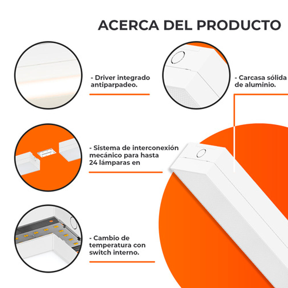 INT LED SP 38W100-240V3000LM3000-5700K LARISA II TECNOLITE