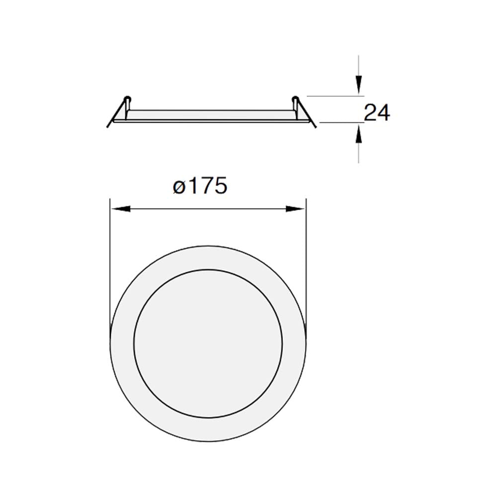 LUMINARIA FLAT LED ESTEVEZ 6" 12W LUZ CÁLIDA ***HAE2025***