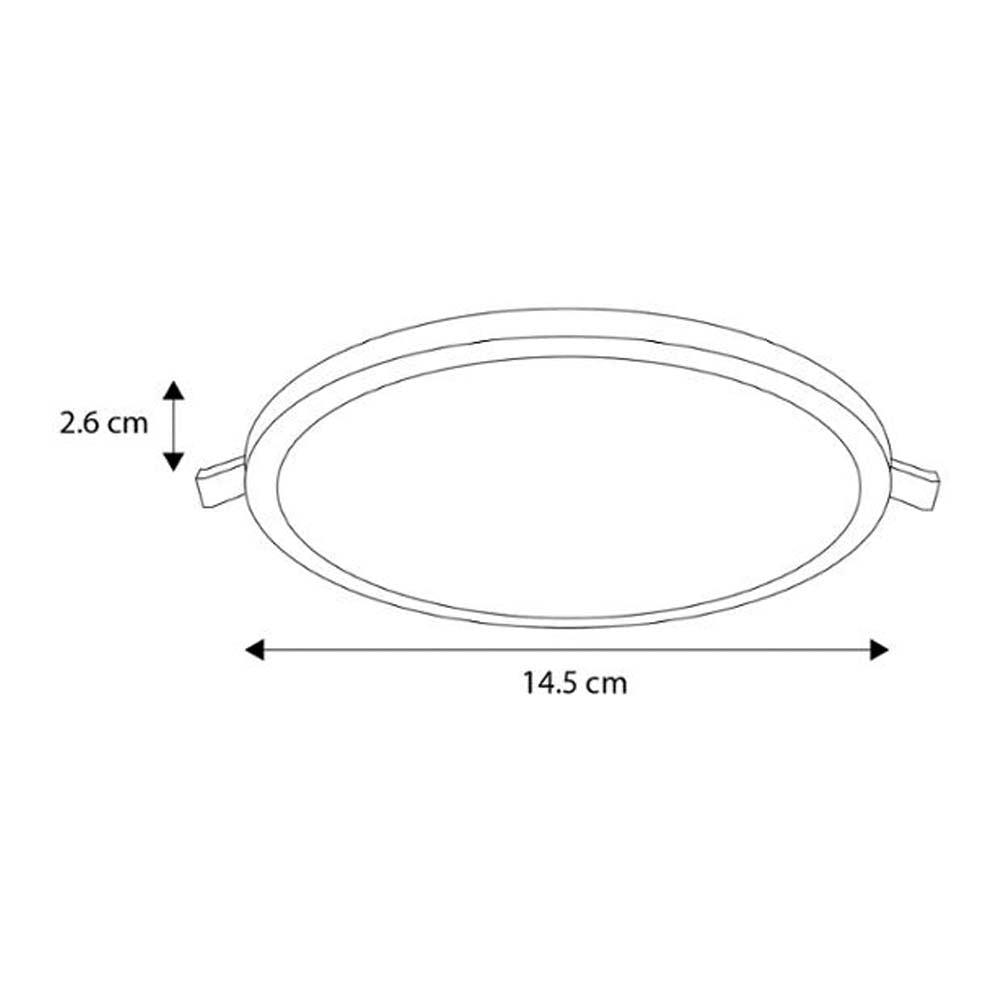LUMINARIO FLAT-DECO BLANCO 12W 6500K 120-240V ***HAE2025***