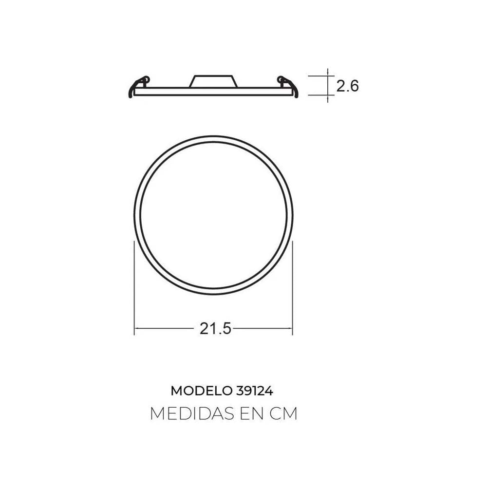 LUMINARIO FLAT-DECO BLANCO 25W 2700K 120-240V ***HAE2025***