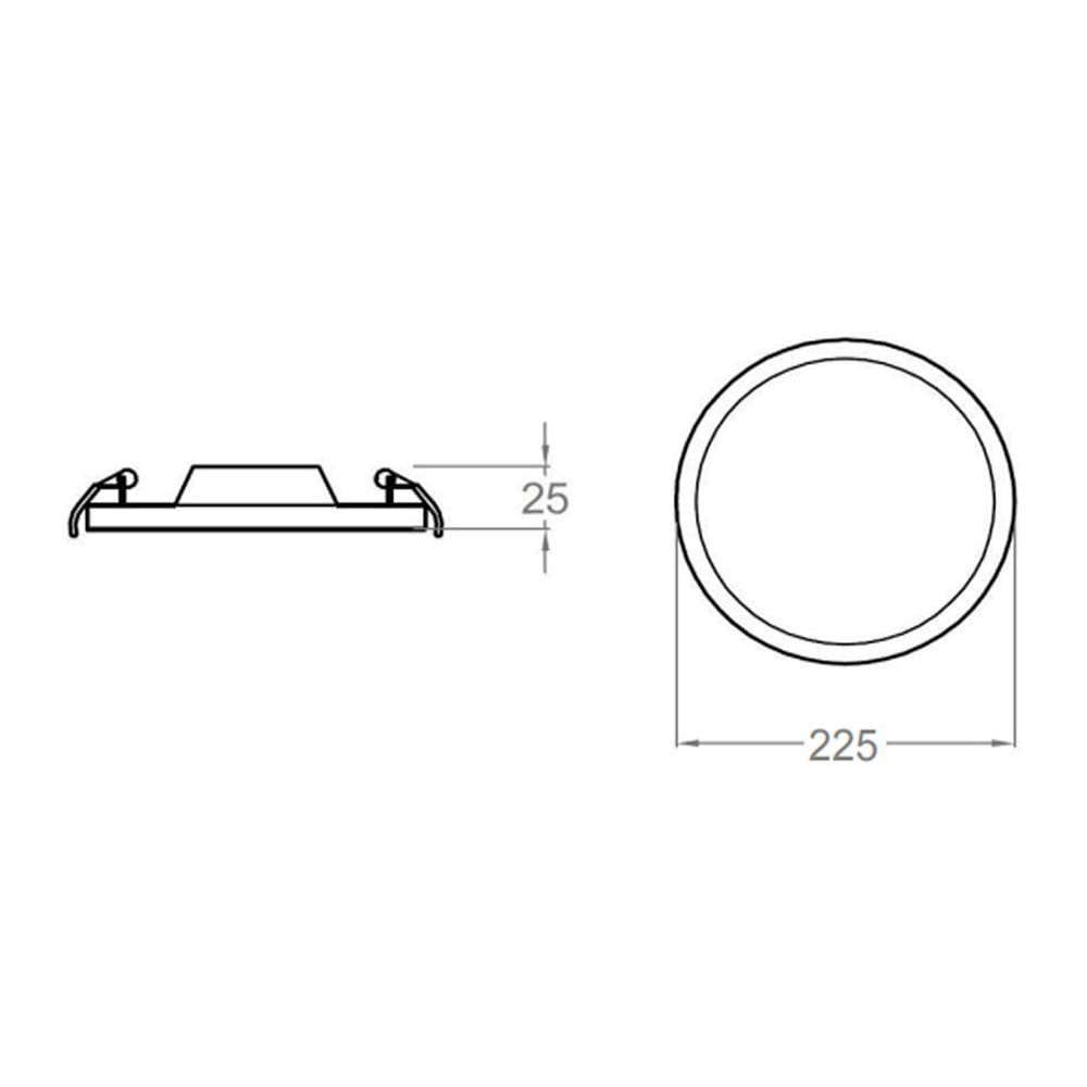 LUMINARIO FLAT-DECO NIQUEL 25W 2700K 120-240V ***HAE2025***