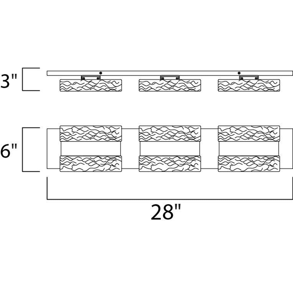 ARBOTANTE ICE 6 LUCES PARA TOCADOR DE BAÑO ***MAXIM***